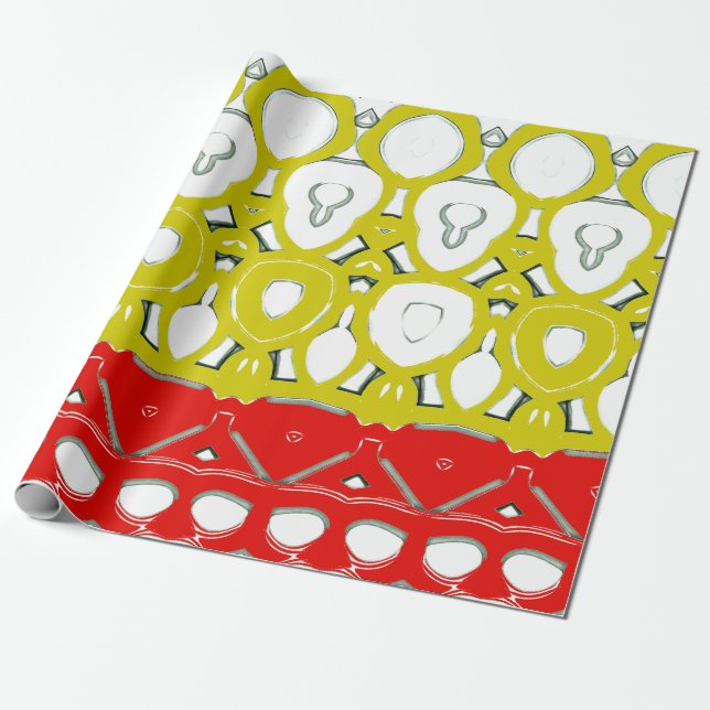 A seamless multicolor classic fabric pattern  wrap wrapping paper (Unrolled)