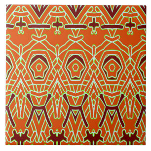 A seamless multicolor horizontal classic pattern ceramic tile