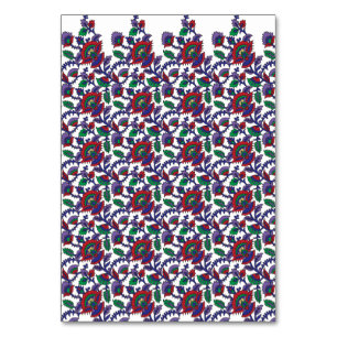A seamless, symmetrical pattern featuring repeatin table number