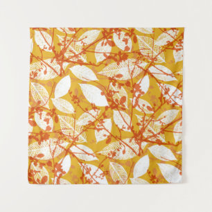 A seamless vintage background pattern of autumn le tapestry