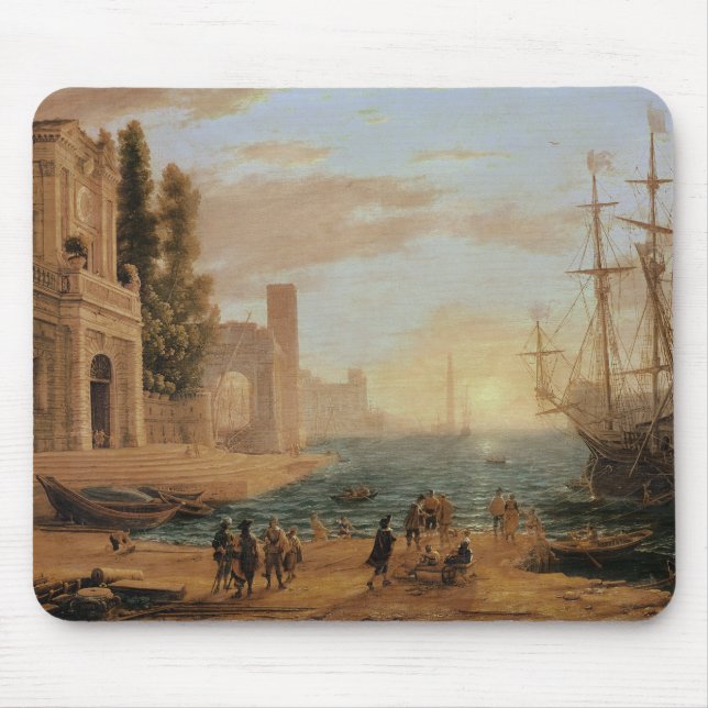 A Seaport, 1639 Mouse Pad (Front)
