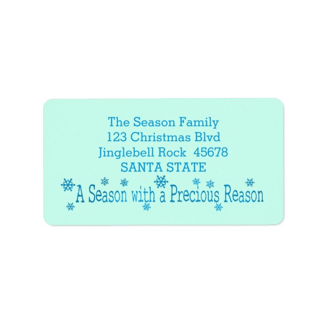 A Season with a Precious Reason Label (Front)
