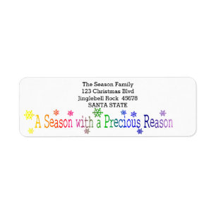 A Season with a Precious Reason Return Address Label