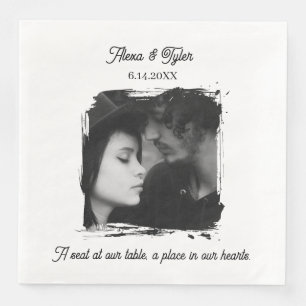 A Seat at our Table Photo Template Wedding Napkin