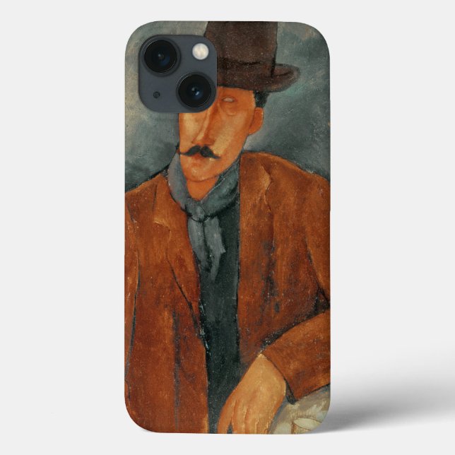A seated man leaning on a table Case-Mate iPhone case (Back)