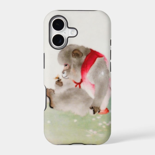 A Seated Monkey Observing An Insect (Back)