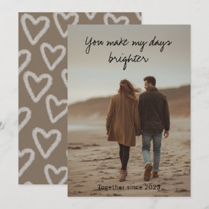 A Secret Message of Love – Personalised Valentine  Holiday Card