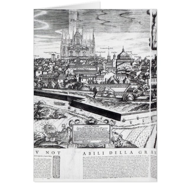 A Section of a Map of Milan, 1640 (Front)