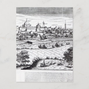 A Section of a Map of Milan, 1640 Postcard