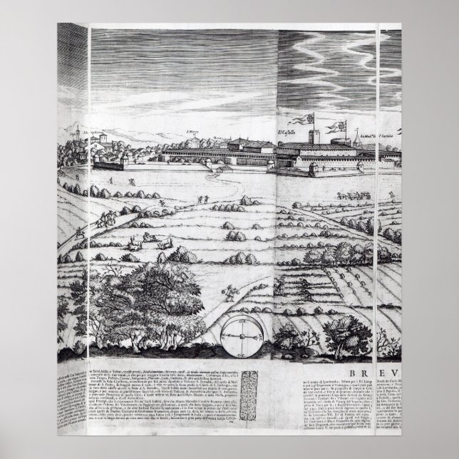 A Section of a Map of Milan, 1640 Poster (Front)