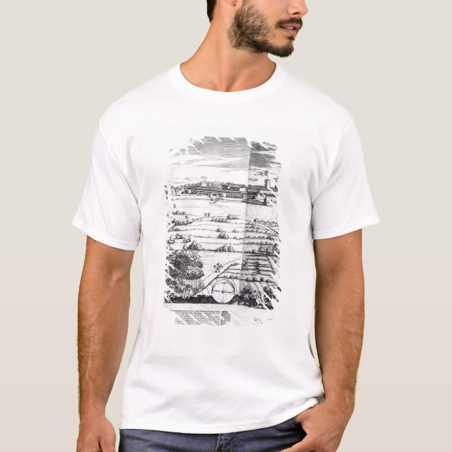 A Section of a Map of Milan, 1640 T-Shirt (Front)