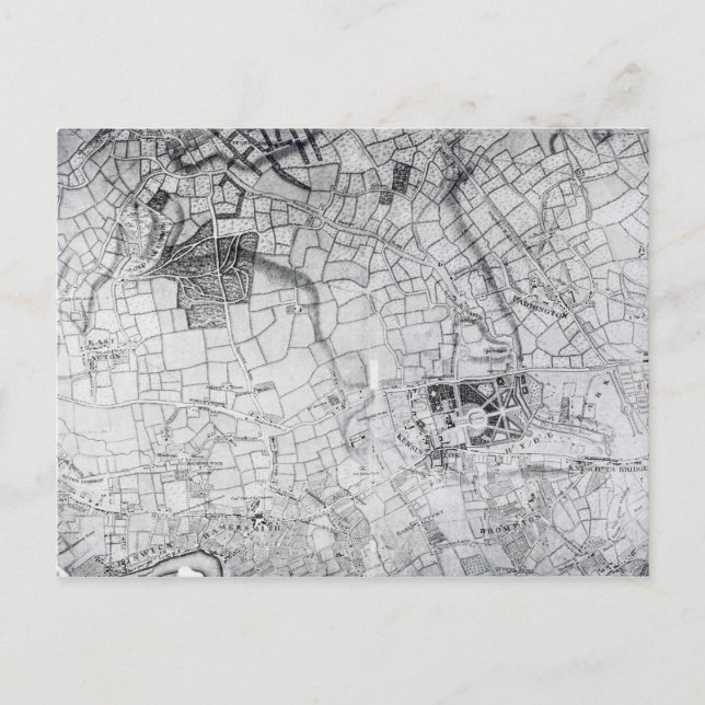 A section of a sheet from the survey postcard (Front)