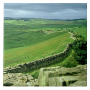 A section of Hadrian's Wall, 2nd century AD (stone Ceramic Tile