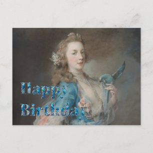 A Selfie with my Parrot Happy Birthday Postcard