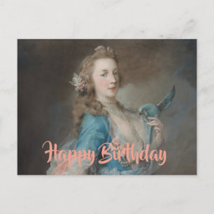 A Selfie with my Parrot Happy Birthday Postcard