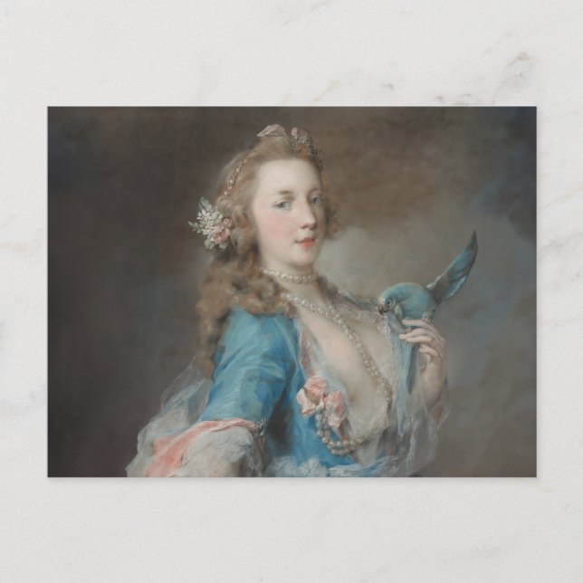 A Selfie with my Parrot Postcard (Front)