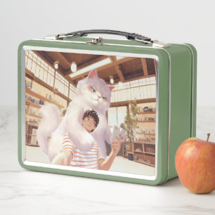 A Selfie with the Fluffy Giant Metal Lunch Box
