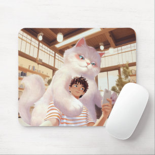 A Selfie with the Fluffy Giant Mouse Pad