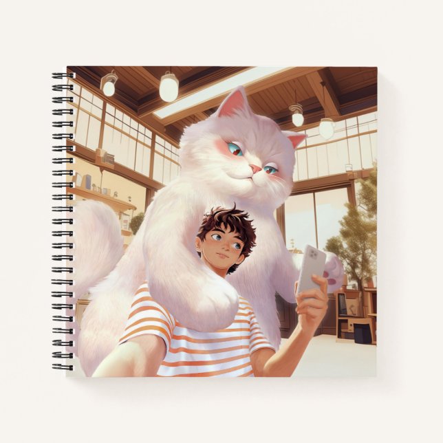A Selfie with the Fluffy Giant Notebook (Front)