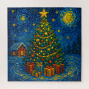 A sensual Van Gogh-esque Christmas tree Jigsaw Puzzle