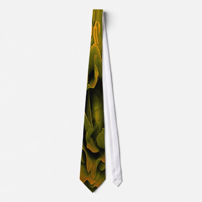 A Sensuous Gold and Green Floral Tie! Tie (Front)