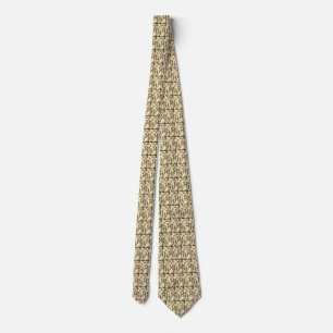 A Sepia Circle on Sepia Rectangle Tie