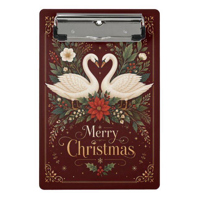 A Serenade of Swans Mini Clipboard (Front)