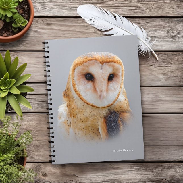 A Serene and Beautiful Barn Owl Notebook (Serene and Beautiful Barn Owl Journal Cover Photo)