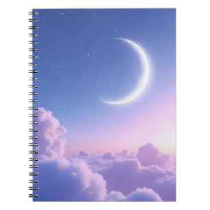 A serene and beautiful crescent moon. Generated ai Notebook