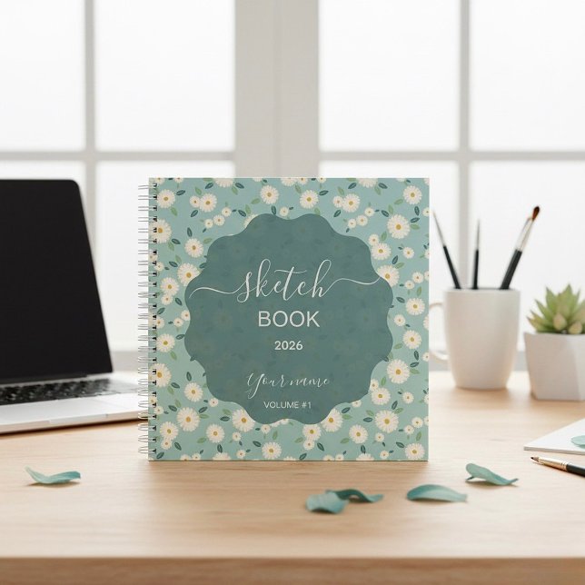 A serene and personalized daisy sketchbook! notebook (Creator Uploaded)