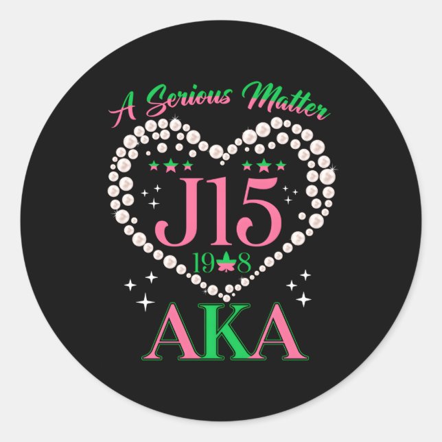 A Serious Matter Pearl He J15 Founder'S Day Aka Classic Round Sticker (Front)