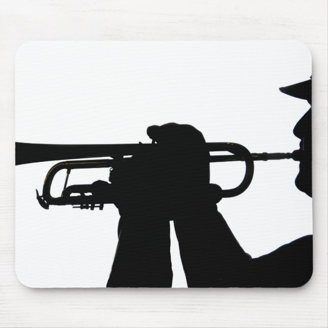 A service member plays a tune mouse pad (Front)