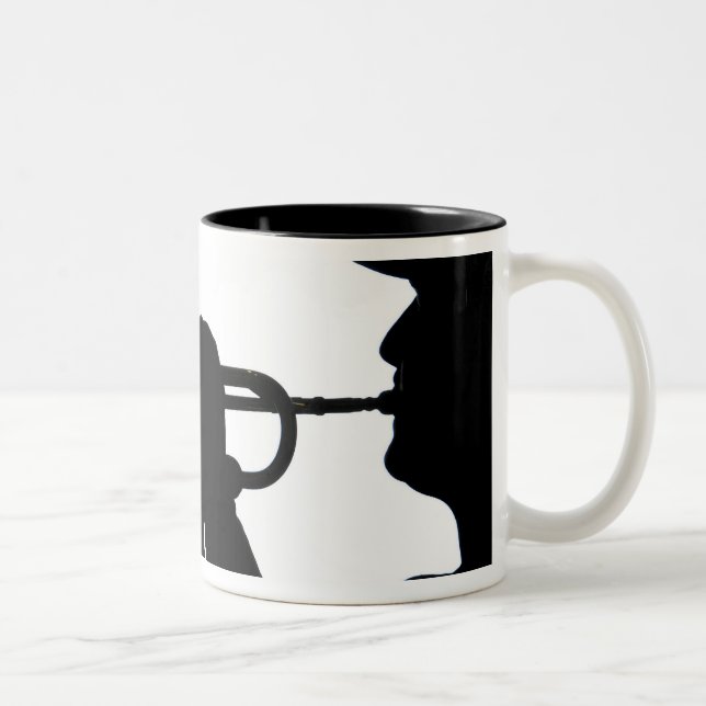 A service member plays a tune Two-Tone coffee mug (Right)