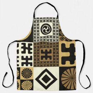 A set of japanese style seamless patterns, tribal apron