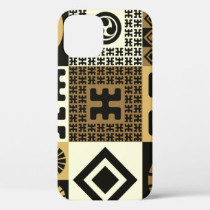 A set of japanese style seamless patterns, tribal iPhone 12 case