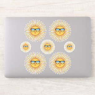 A Set of Seven Sun in Shades Decals