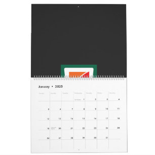 a seven seven logo on a green background calendar