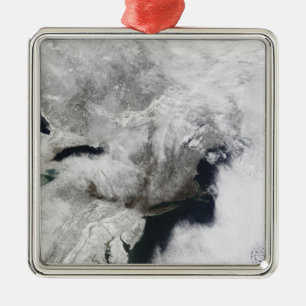 A severe winter storm metal tree decoration