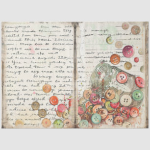 A Sewing Junk Journal Series Design #14 Tissue Paper