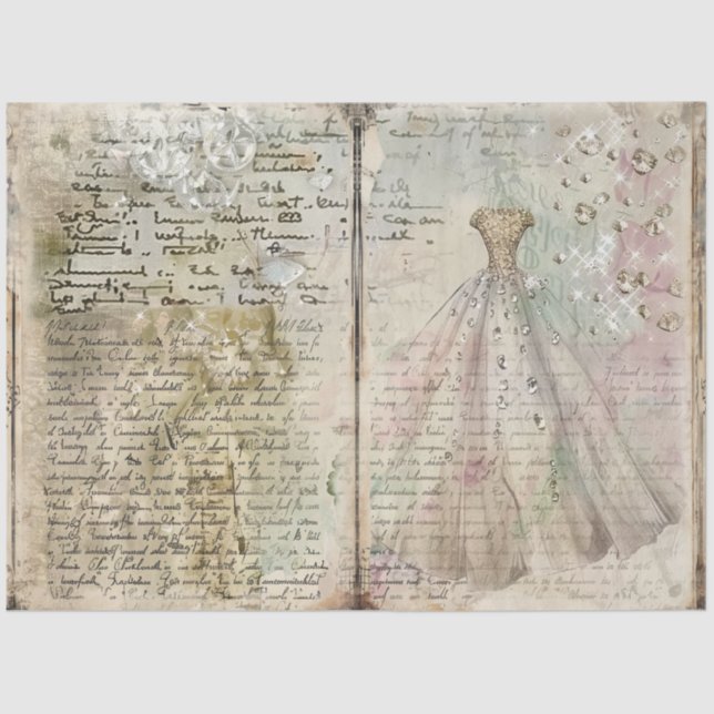 A Sewing Junk Journal Series Design #8 Tissue Paper (Front)