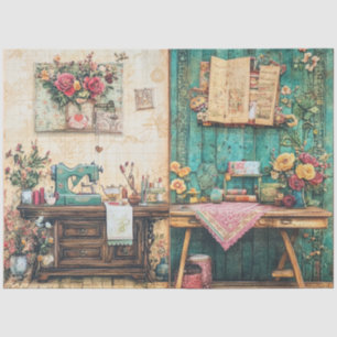 A Sewing Room Junk Journal Series Design #9 Tissue Paper