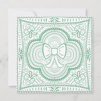 A Shabby Chic Bow  Invitation