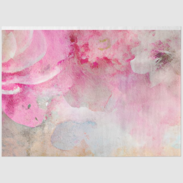 A Shabby Chic Floral Ephemera Design Series 8 Tissue Paper (Front)