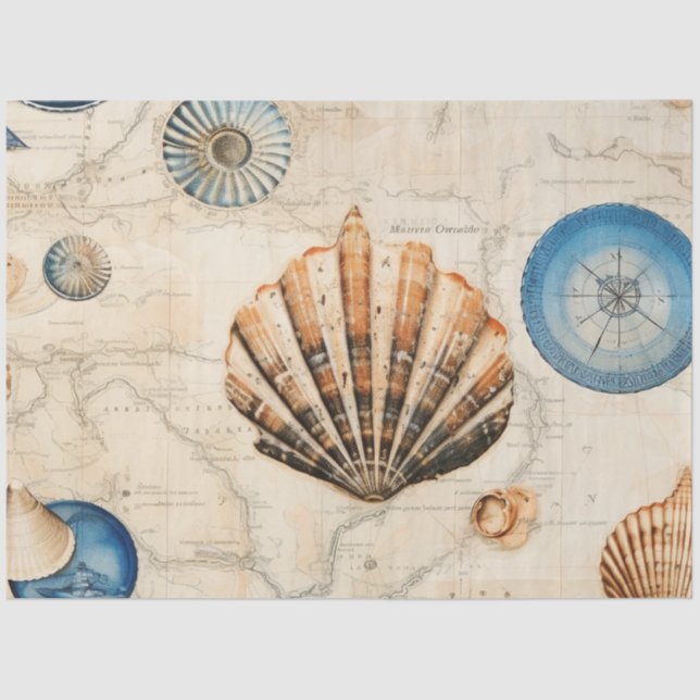 A Shabby Chic Nautical Series Design 13 Tissue Paper (Front)