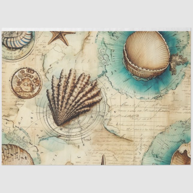 A Shabby Chic Nautical Series Design 4 Tissue Paper (Front)