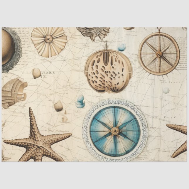 A Shabby Chic Nautical Series Design 5 Tissue Paper (Front)