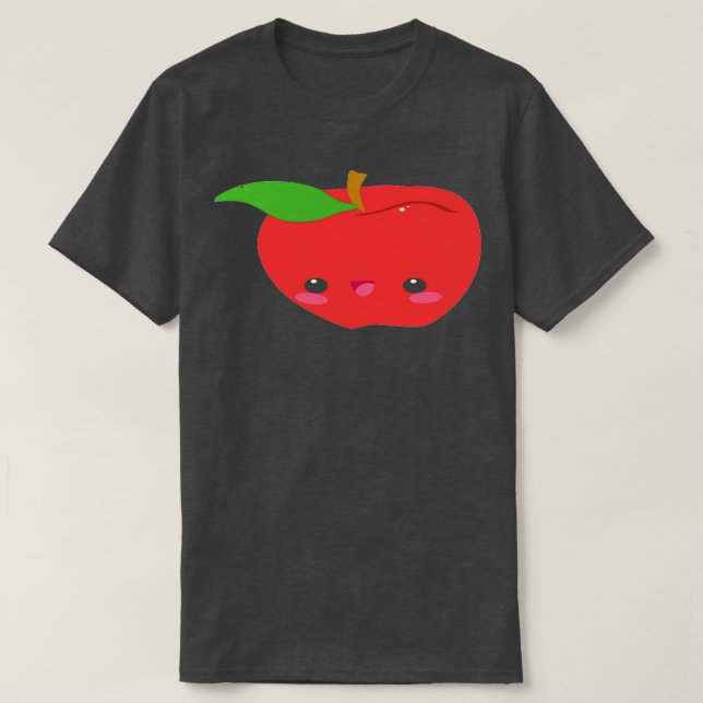 A shape of an apple with a cute fruit on top (Design Front)