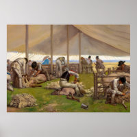 A Sheep Shearing Match, 1875 by Eyre Crowe