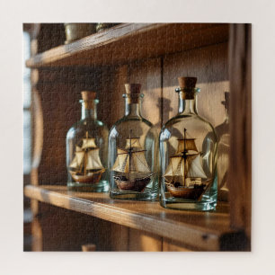 A Shelf of Ships in a Bottle Jigsaw Puzzle