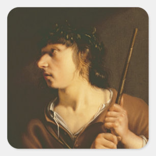 A Shepherd, 1635 Square Sticker
